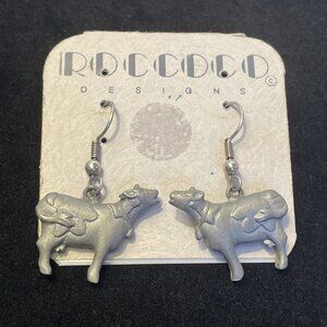 Roccoco Designs Cow Bovine 1.5 in Dangle Earrings from Canada